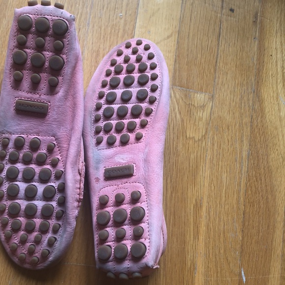 COACH Nicola suede flats size 10 Peach color - Picture 2 of 3